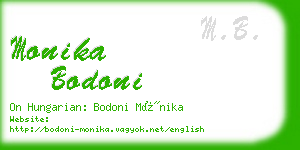 monika bodoni business card